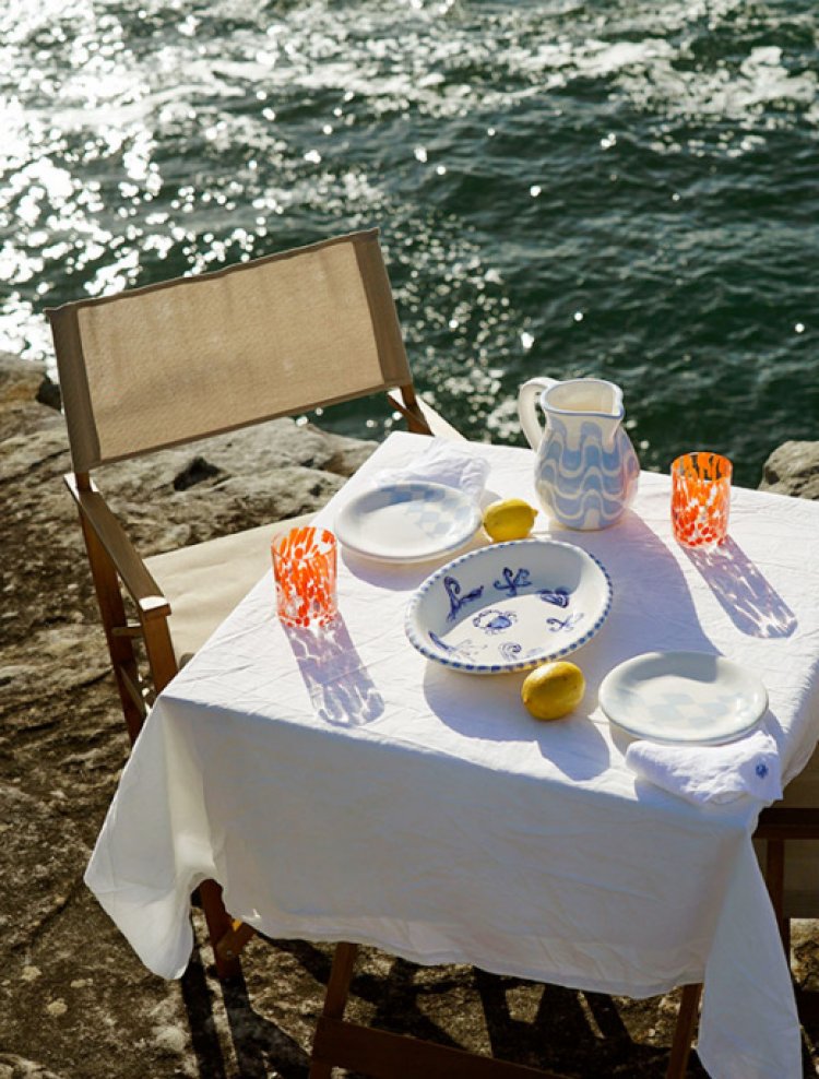 Joyful Glassware + Ceramics That Bring The Mediterranean Your Table